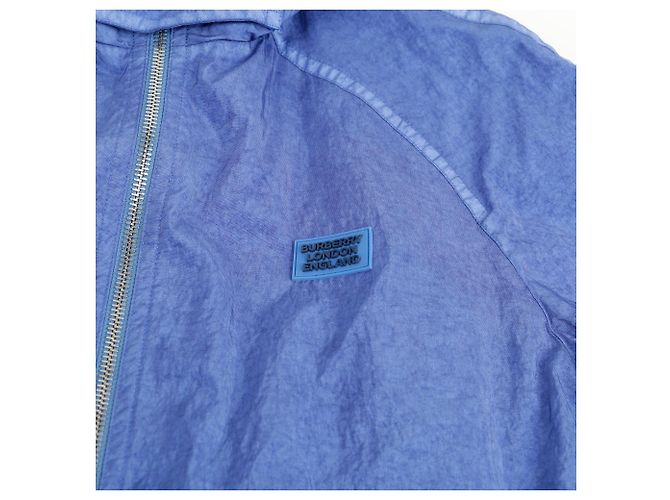 Burberry Giacca a vento con cappuccio e collo a imbuto Taglia Blu - vista 6