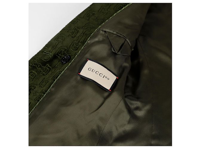 Gucci Chaqueta con estampado de estribo Verde - vista 10