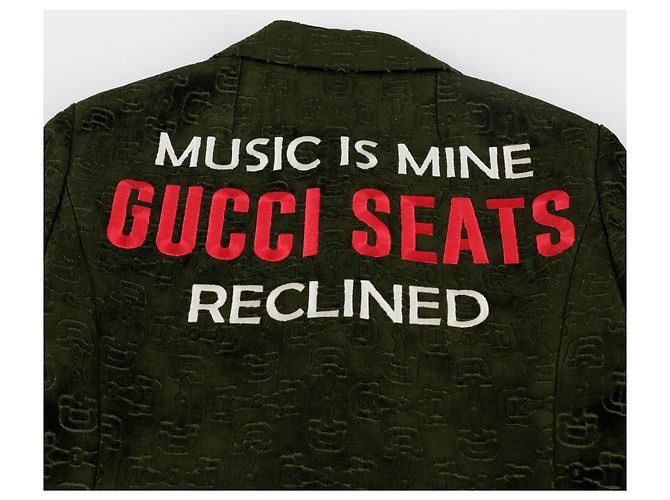 Gucci Chaqueta con estampado de estribo Verde - vista 12
