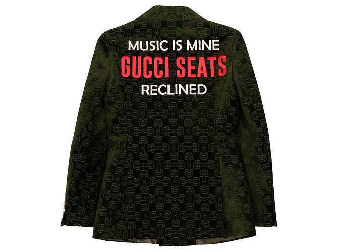 Gucci Chaqueta con estampado de estribo Verde - vista 2