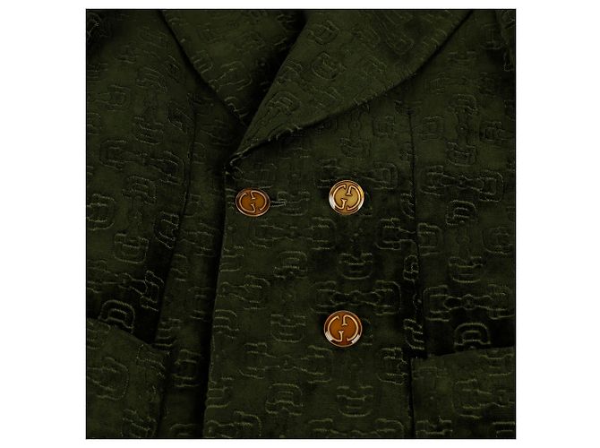 Gucci Chaqueta con estampado de estribo Verde - vista 5