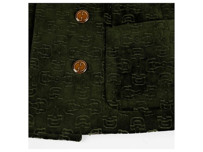 Gucci Chaqueta con estampado de estribo Verde - vista 6