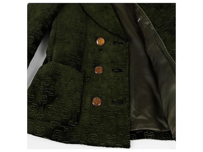 Gucci Chaqueta con estampado de estribo Verde - vista 8