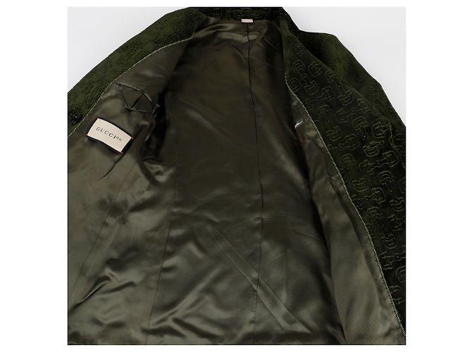 Gucci Chaqueta con estampado de estribo Verde - vista 9