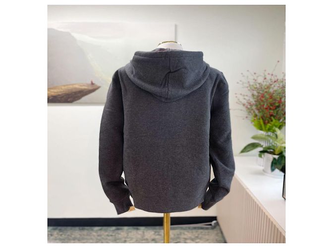 Burberry Felpa con cappuccio CLAREDON MELANGE CARBONE Nero - vista 10