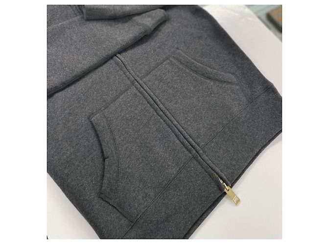 Burberry Felpa con cappuccio CLAREDON MELANGE CARBONE Nero - vista 14