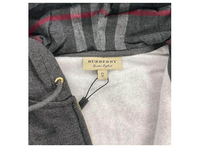 Burberry Felpa con cappuccio CLAREDON MELANGE CARBONE Nero - vista 18