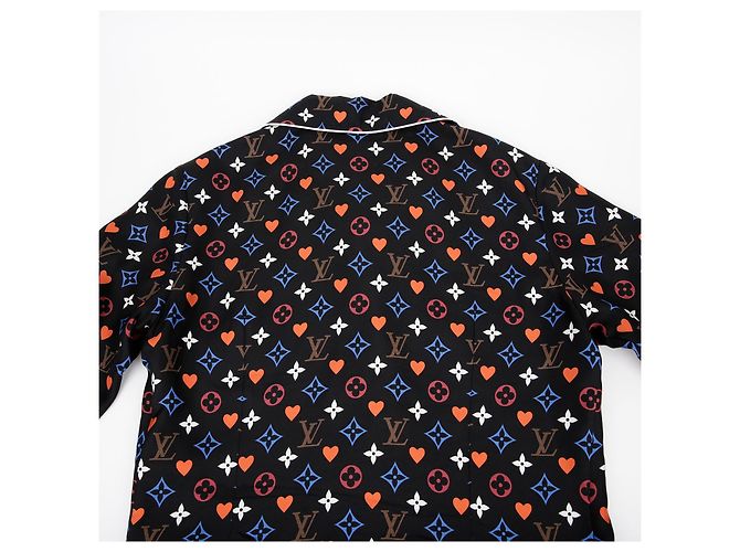 Louis Vuitton Camisa de Pijama Monograma Talla Negro - vista 10