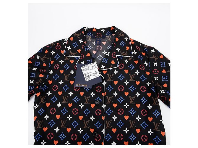 Louis Vuitton Camisa de Pijama Monograma Talla Negro - vista 3