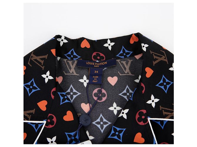 Louis Vuitton Camisa de Pijama Monograma Talla Negro - vista 4