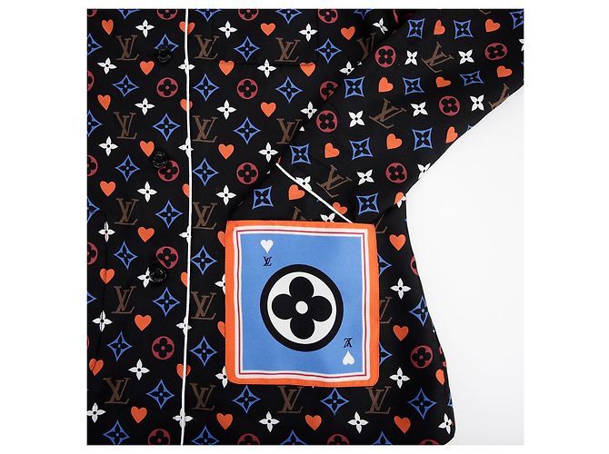 Louis Vuitton Camisa de Pijama Monograma Talla Negro - vista 7