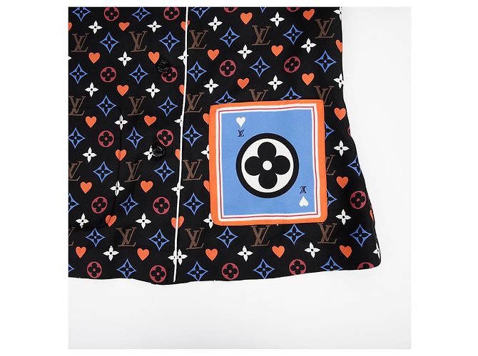Louis Vuitton Camisa de Pijama Monograma Talla Negro - vista 8