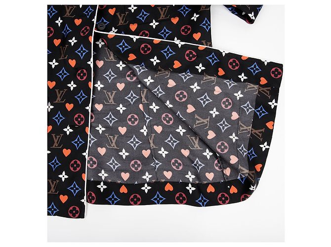 Louis Vuitton Camisa de Pijama Monograma Talla Negro - vista 9