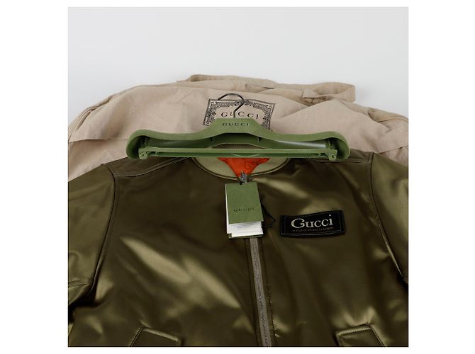 Gucci Reversible Bomberjacke mit Logo-Patch Größe Braun - Ansicht 3