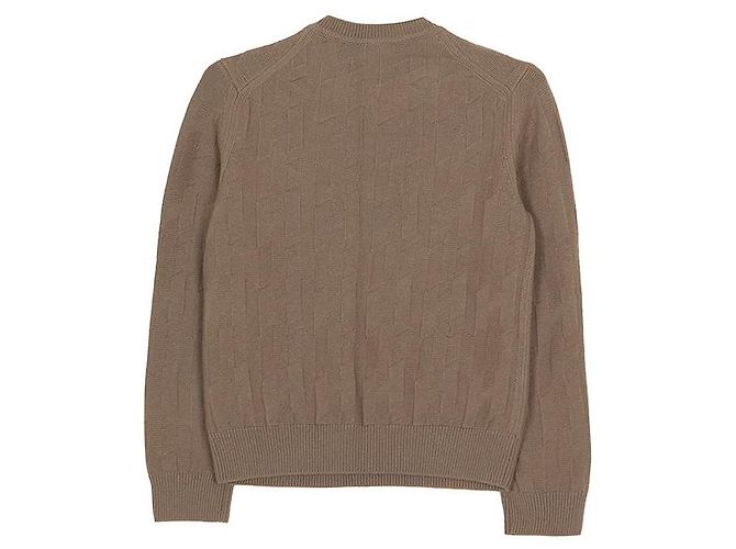 Hermès Talla Cuello redondo de punto Castaño - vista 2
