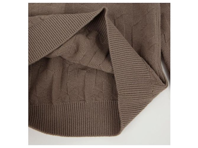 Hermès Talla Cuello redondo de punto Castaño - vista 7