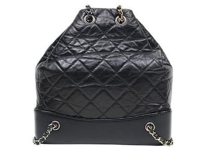 Chanel Schwarzer Leder Gabrielle Rucksack - Ansicht 3
