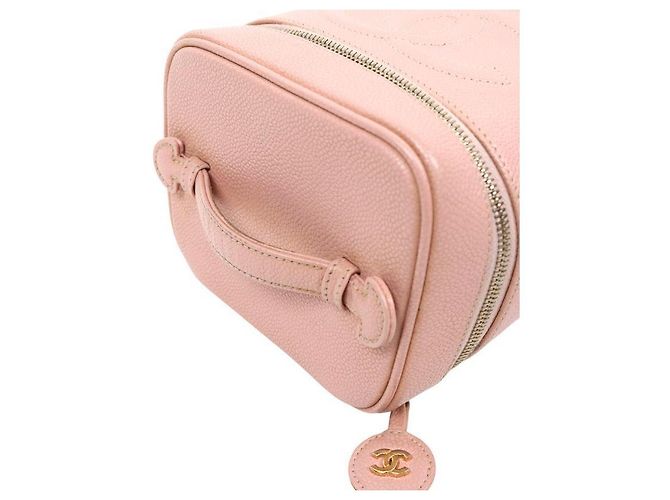 Chanel Borsa Tote Vanity in Caviar Rosa - vista 10
