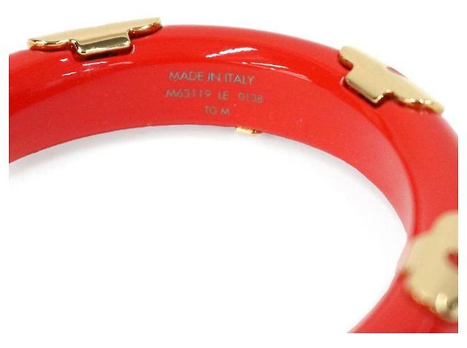 Louis Vuitton Roter Harz Monogrammarmband Größe - Ansicht 5