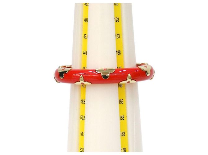 Louis Vuitton Roter Harz Monogrammarmband Größe - Ansicht 6