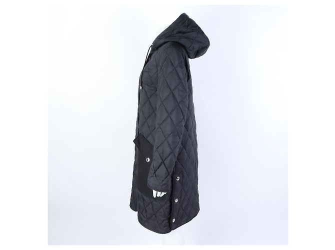 Jaqueta acolchoada com capuz Burberry Preto - vista 2