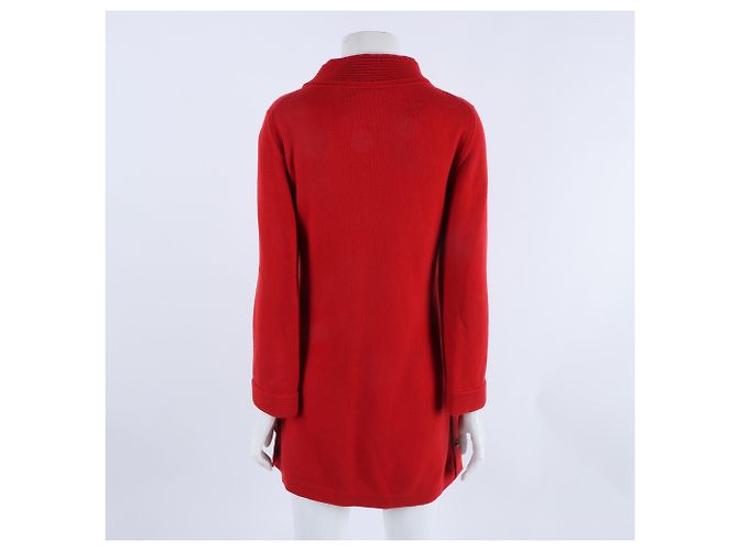 Vestido de cashmere Chanel Vermelho - vista 3