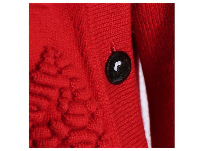 Vestido de cashmere Chanel Vermelho - vista 4