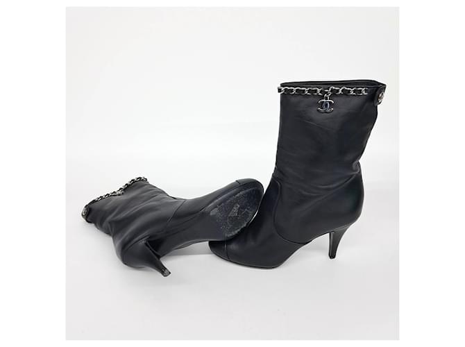 Botines Chanel Negro - vista 4