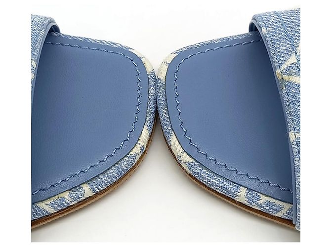 Pantofole in denim Louis Vuitton Blu - vista 2