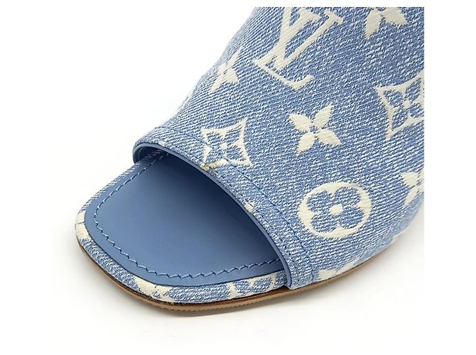 Pantofole in denim Louis Vuitton Blu - vista 5