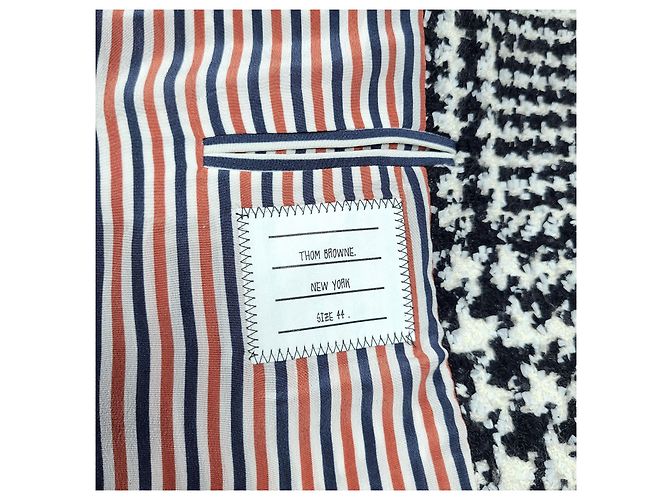 Thom Browne Blazer de Tweed de Houndstooth para Mujeres Negro - vista 6
