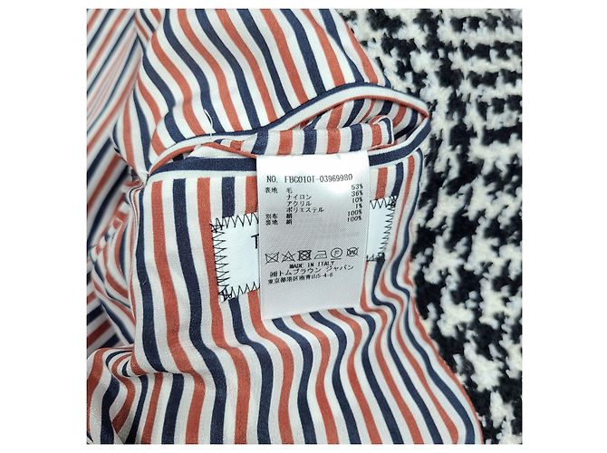 Thom Browne Blazer de Tweed de Houndstooth para Mujeres Negro - vista 7