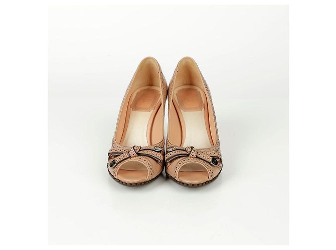 Dior Offene Pumps mit Größenband Braun - Ansicht 2