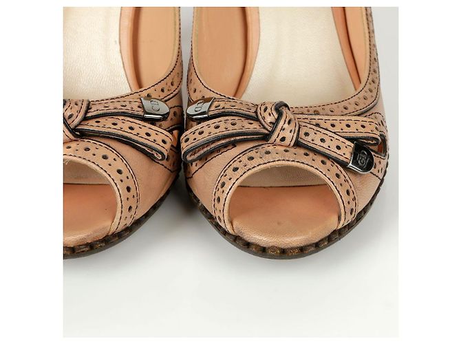 Dior Offene Pumps mit Größenband Braun - Ansicht 3