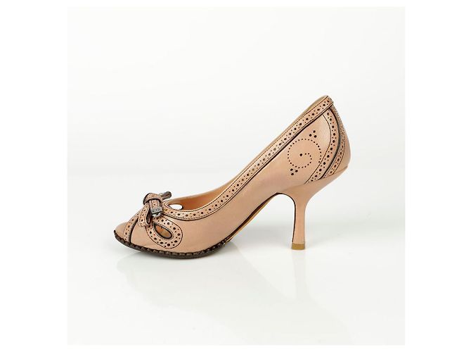 Dior Offene Pumps mit Größenband Braun - Ansicht 8
