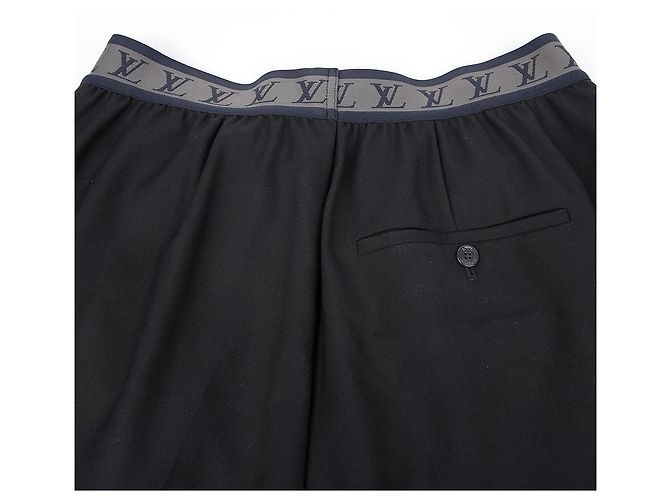 Louis Vuitton Logo Elastische Hosen Größe Schwarz - Ansicht 6