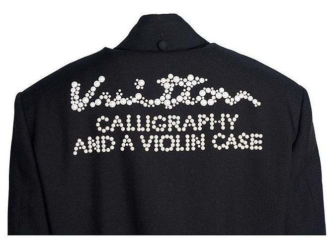 Louis Vuitton Embellished Wool Bomber Black - view 5