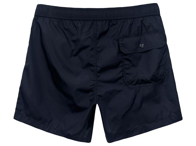 Costumi da bagno da uomo Moncler a tre strisce con patch, blu navy - vista 7