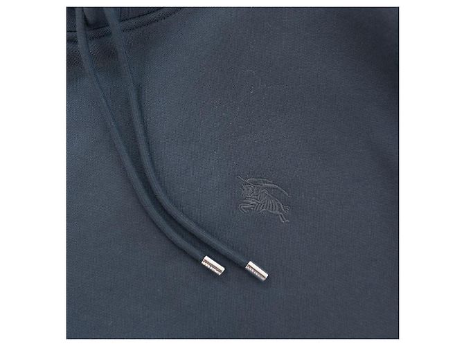 Burberry Felpa con cappuccio da uomo in cotone blu navy - vista 15