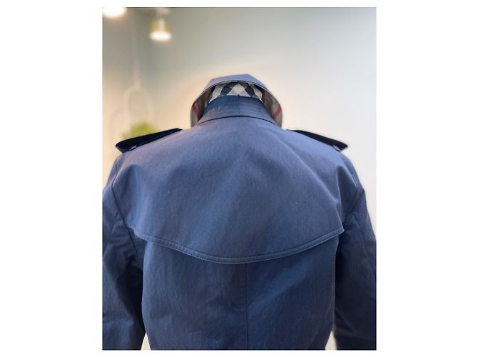 Mezzo trench Harbourne blu navy di Burberry - vista 11
