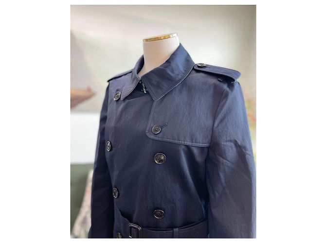 Mezzo trench Harbourne blu navy di Burberry - vista 12