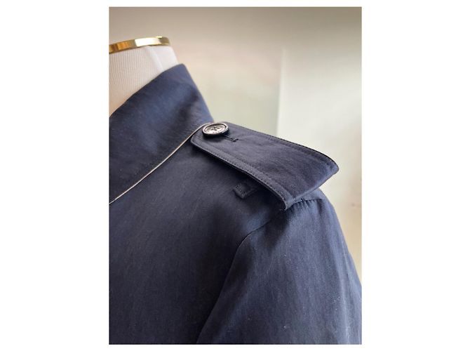Mezzo trench Harbourne blu navy di Burberry - vista 13