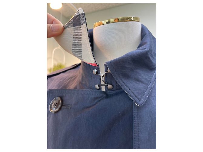 Mezzo trench Harbourne blu navy di Burberry - vista 14