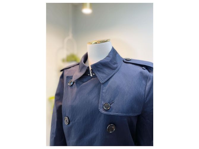 Mezzo trench Harbourne blu navy di Burberry - vista 2