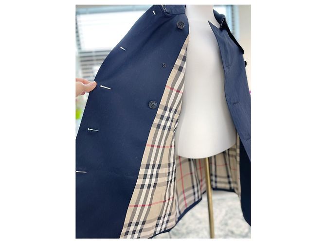 Mezzo trench Harbourne blu navy di Burberry - vista 23