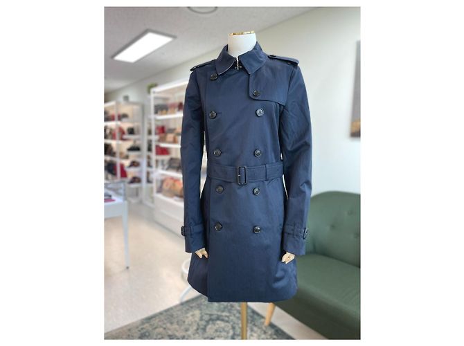 Mezzo trench Harbourne blu navy di Burberry - vista 24