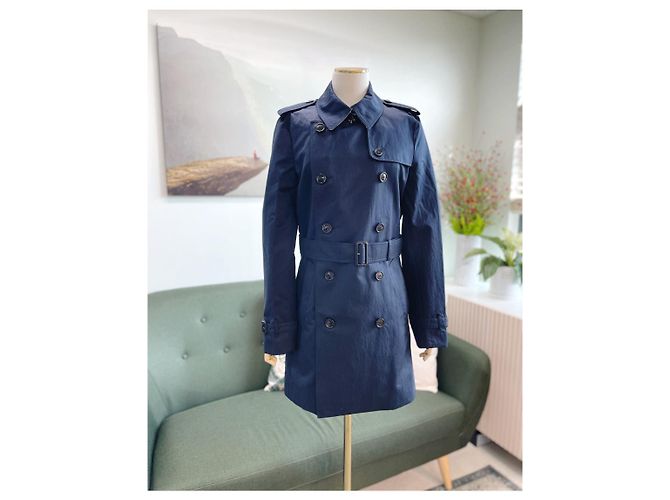 Mezzo trench Harbourne blu navy di Burberry - vista 5