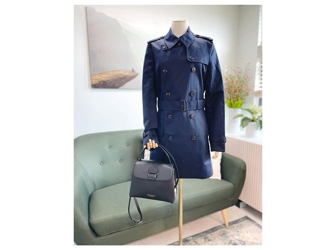 Mezzo trench Harbourne blu navy di Burberry - vista 6