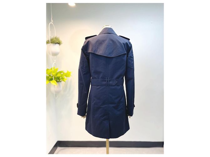 Mezzo trench Harbourne blu navy di Burberry - vista 8