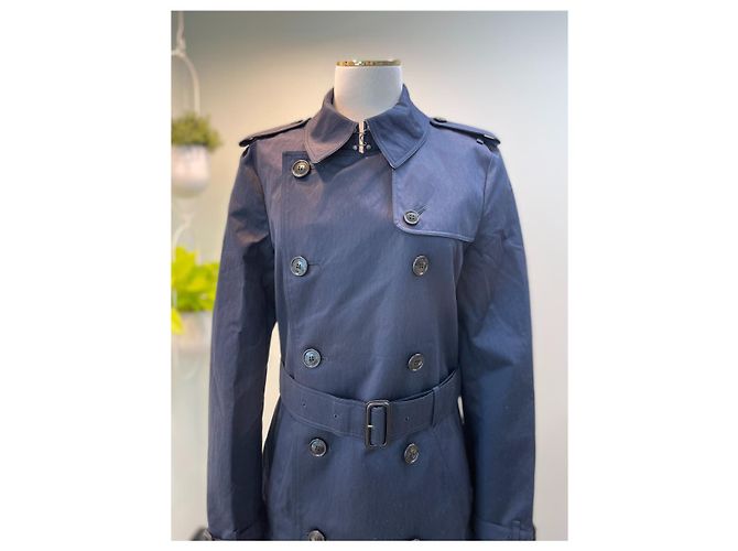 Mezzo trench Harbourne blu navy di Burberry - vista 9
